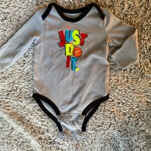 Nike Gray Bodysuit with Colorful Graphic